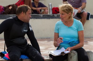 Discussion with a Paraplegic adaptive surfer      